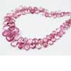 High Quality Natural Rubellite Pink Tourmaline Faceted Tear Drop Briolette Beads Quantity 7 Inches & Sizes from 5mm to 12mm approx. Contact us to buy less length. Tourmaline (tur-mah-Leen) is a crystal boron silicate mineral compounded with elements such as aluminium, iron, magnesium, sodium, lithium, or potassium. Tourmaline is classified as a semi-precious stone and the gemstone comes in a wide variety of colors. 